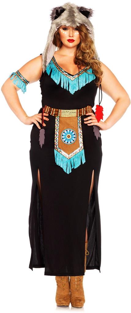 Plus Size Sexy Chieftain Wolf Warrior Dress Native American Costume Adult Womens Ebay