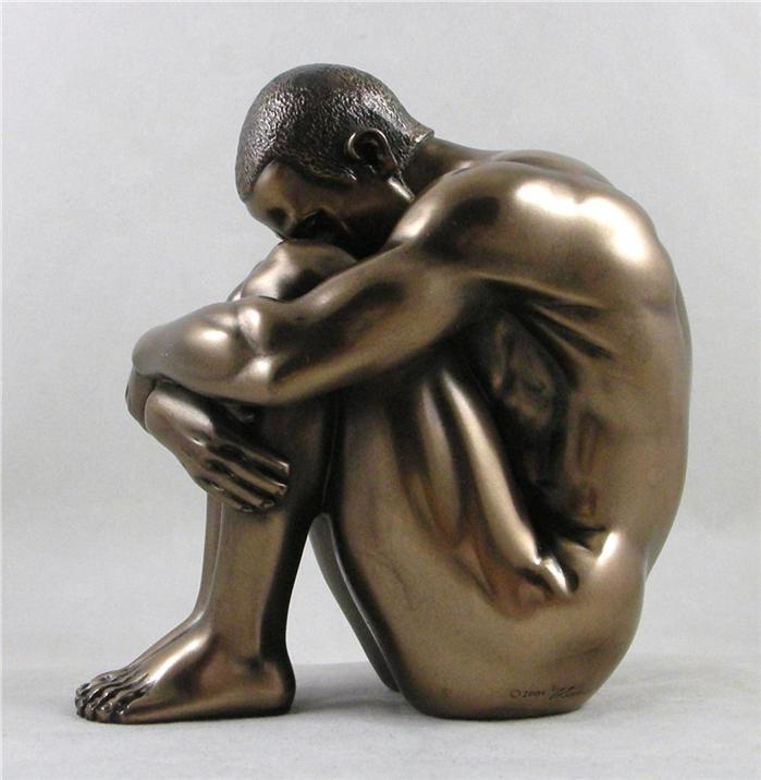 Erotic gay figurines Group forced analingus