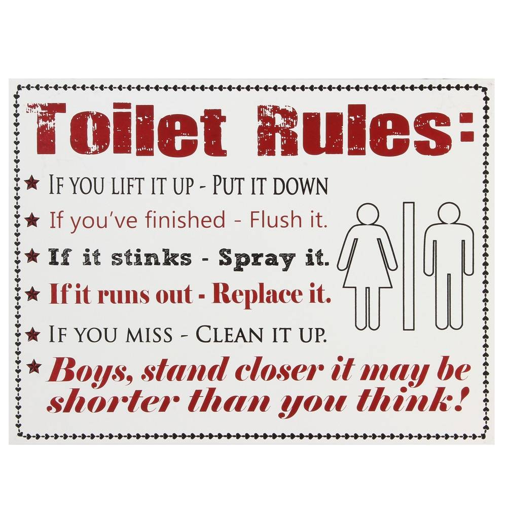 Printable Toilet Etiquette