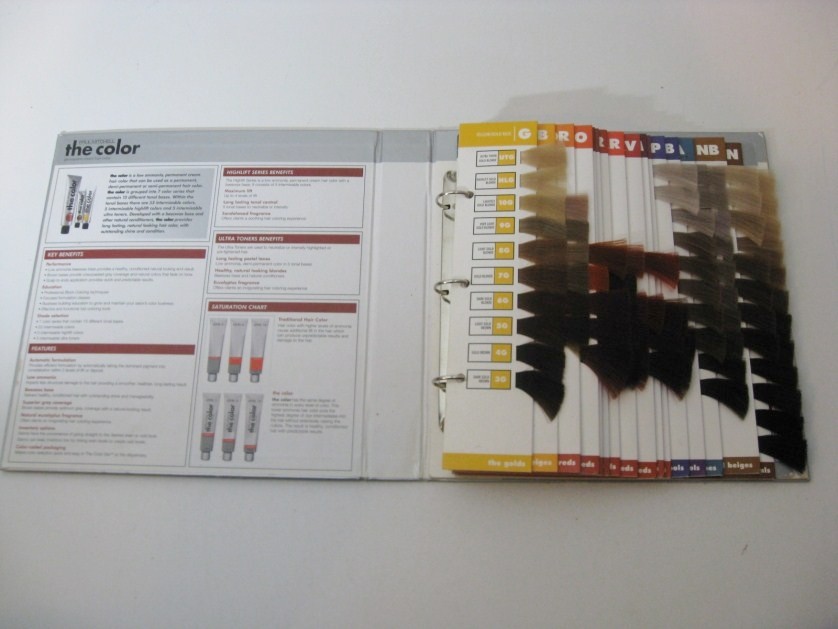 Paul Mitchell THE COLOR SWATCH BOOK Permanent Cream Hair Color 16 Pages