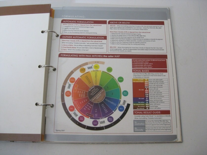 Paul Mitchell THE COLOR SWATCH BOOK Permanent Cream Hair Color 16 Pages! | eBay