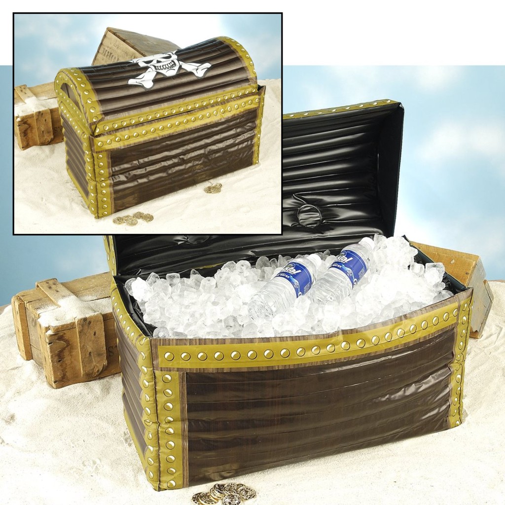 INFLATABLE PIRATE TREASURE CHEST, ICE CHEST, COOLER NEW eBay