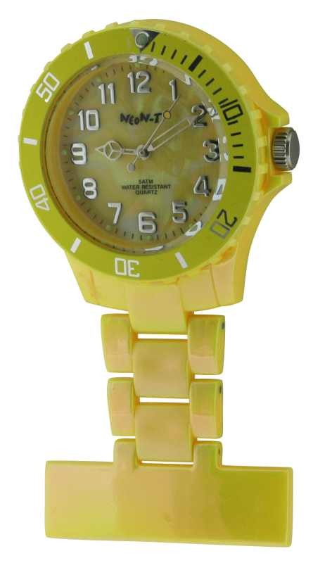 Orologio Fob Infermieri Neon. Rosa, magenta, giallo, verde e bianco resistente all'acqua - Foto 4 di 6