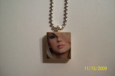 Sexy TAYLOR SWIFT Scrabble Tile Necklace Close Up