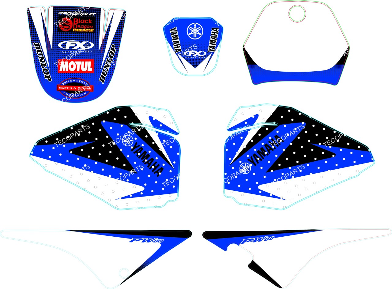 NEW STYLE 3M GraphicS Decals STICKERS for Yamaha PW 80 PW80 PIT bike eBay