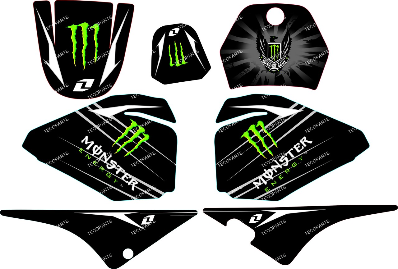 MONSTER GRAPHICS DECAL STICKERS YAMAHA PW80 PW 80