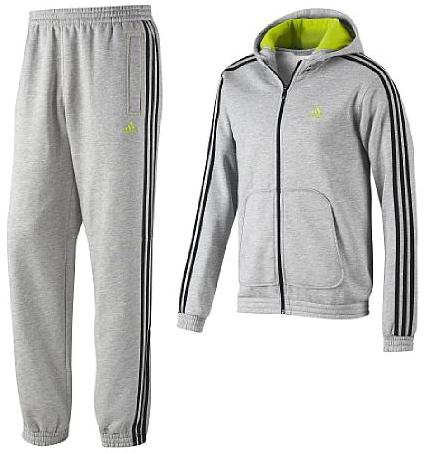fleece adidas tennis hooded jog rrp tracksuit running performance grey mens