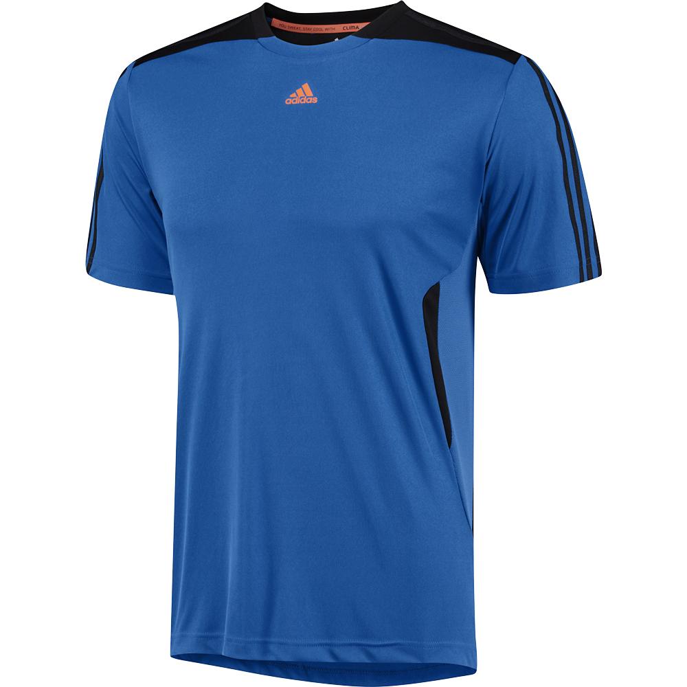 Mens Adidas Blue Clima365 Climacool short sleeve Tennis Tee Shirt