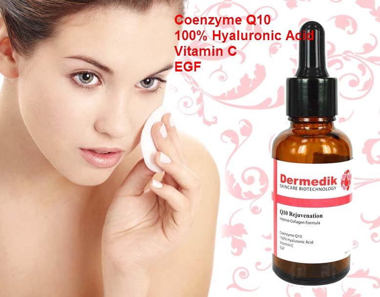 COENZYME Q10 100 HYALURONIC ACID VITAMIN C EGF AGE REVERSAL COLLAGEN