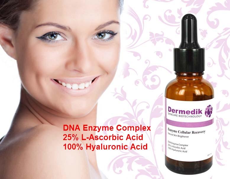 ENZYME 25 LASCORBIC ACID 100 HYALURONIC ACID SERUM ANTI WRINKLE