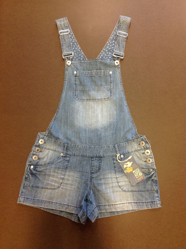blue jean romper shorts