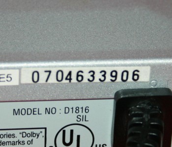 manual for dvd player d1816