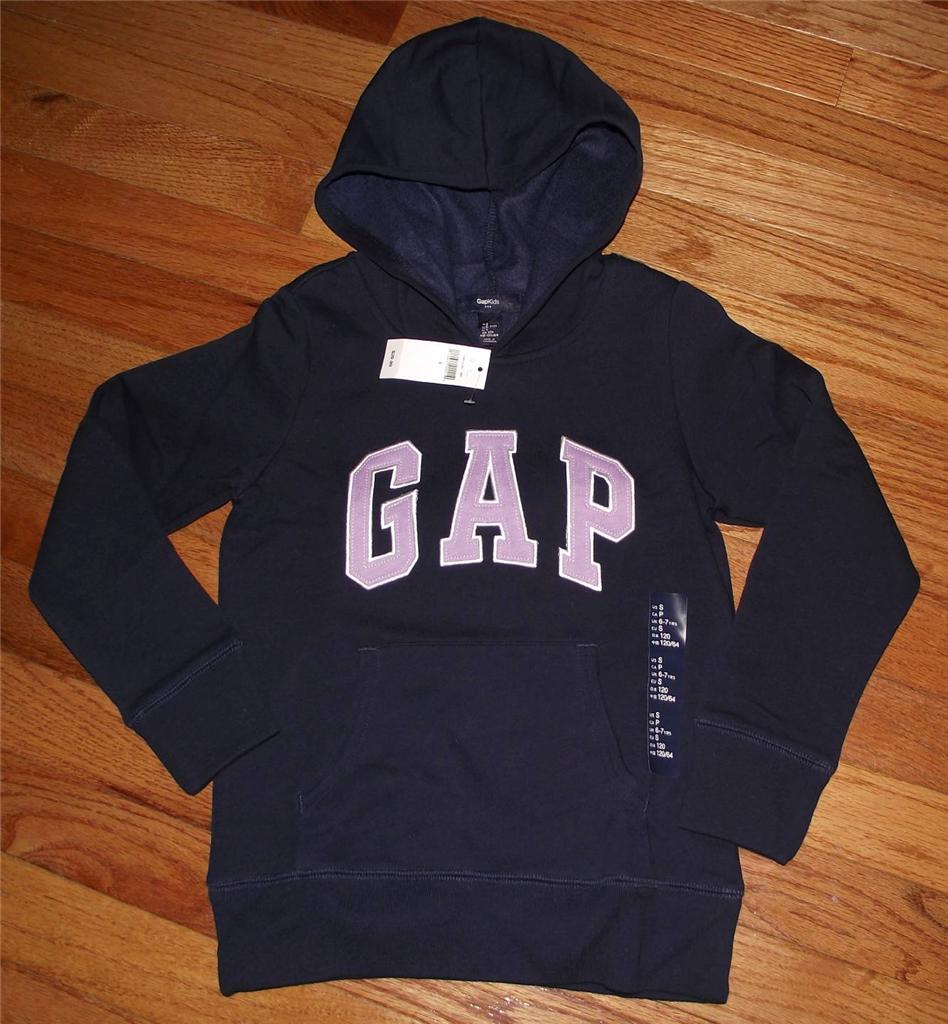 NEW Girls GAP GapKids Logo Hoodie Hooded Sweatshirt Pullover 7 Colors