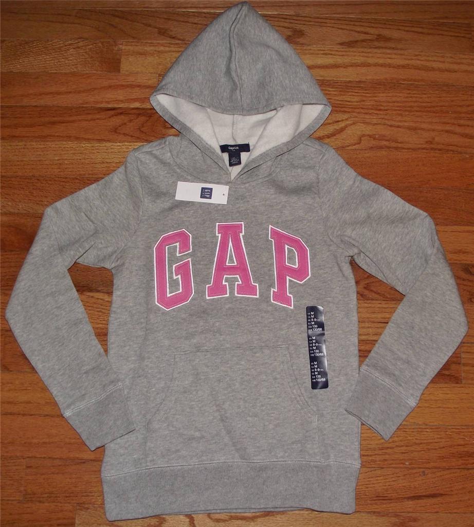 NEW Girls GAP GapKids Logo Hoodie Hooded Sweatshirt Pullover 7 Colors ALL Sizes