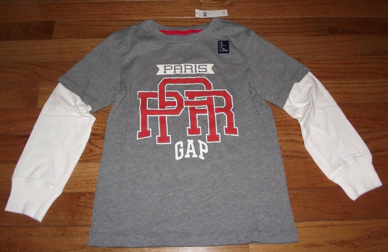 NEW NWT GAP GapKids Boys Distressed City Logo T-Shirt Layered Look 7-Styles *N9 - Picture 6 of 8