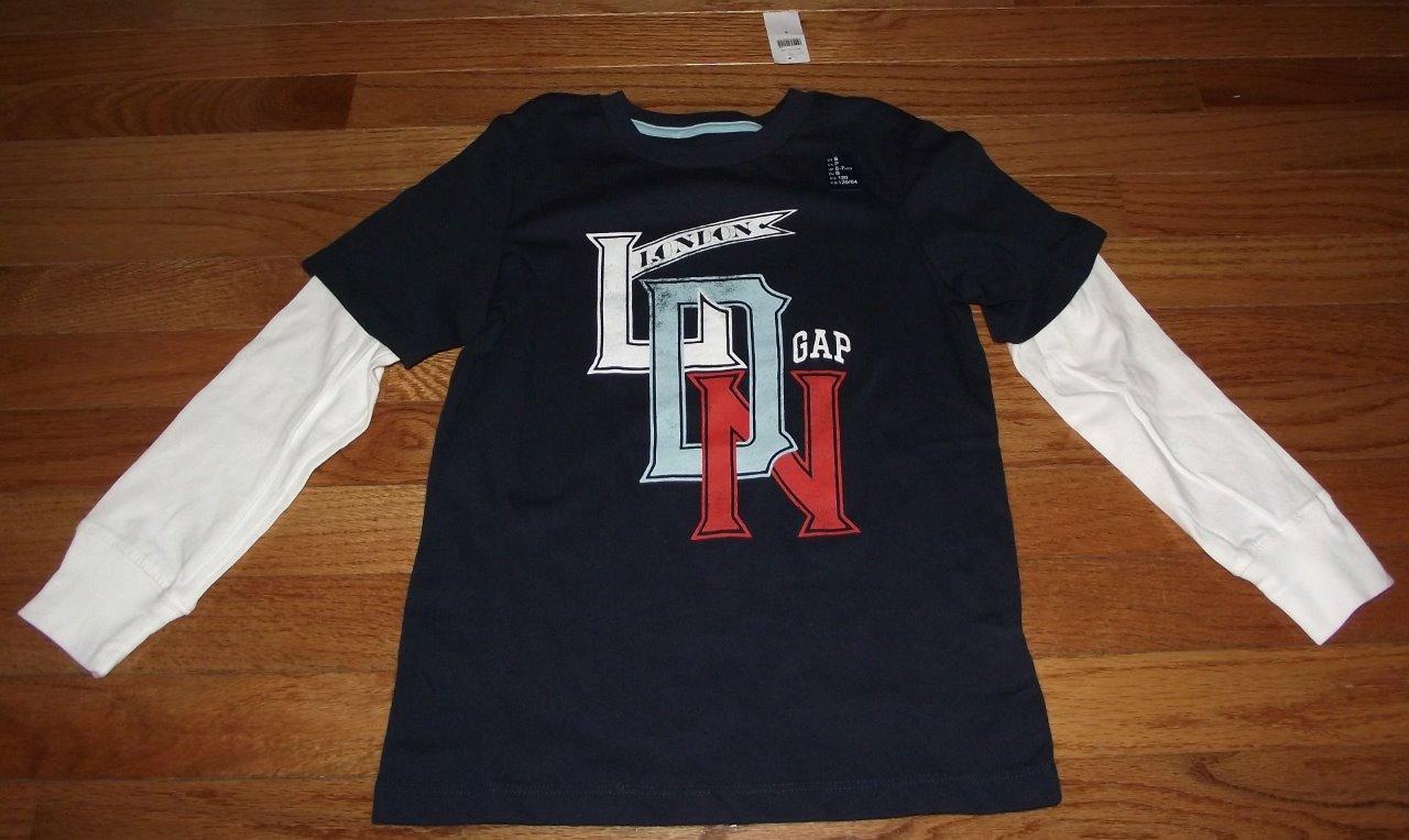 NEW NWT GAP GapKids Boys Distressed City Logo T-Shirt Layered Look 7-Styles *N9 - Picture 5 of 8
