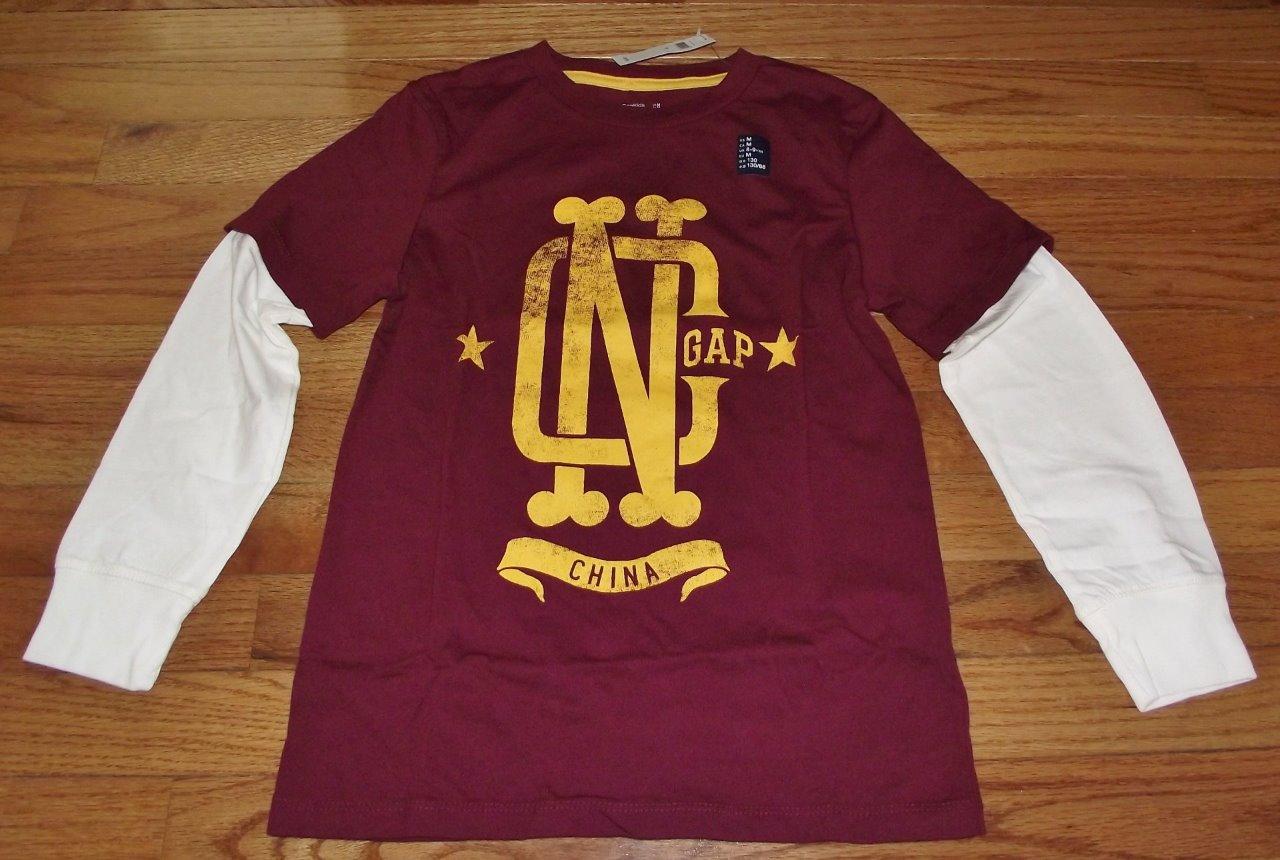 NEW NWT GAP GapKids Boys Distressed City Logo T-Shirt Layered Look 7-Styles *N9 - Picture 4 of 8