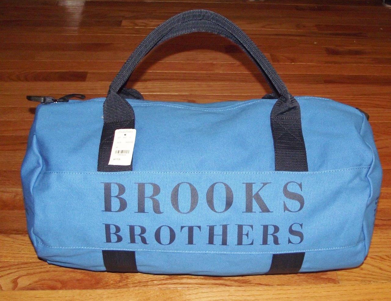 NWT Brooks Brothers Overnight Weekend Canvas Duffle Bag Gym Bookbag Red