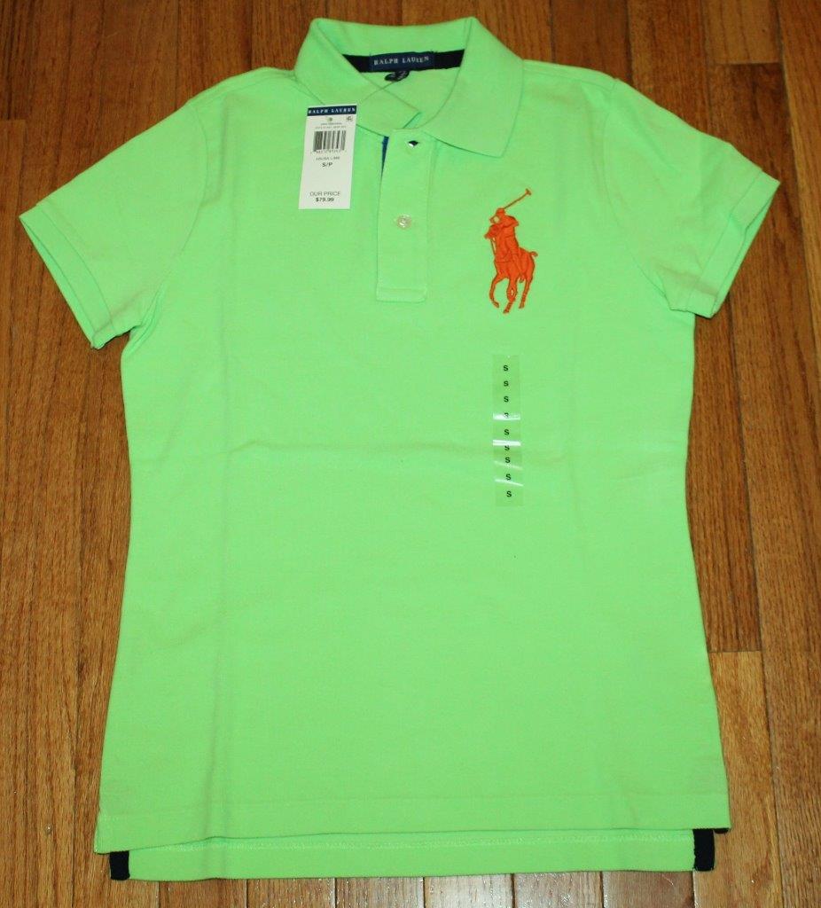 NEW NWT Womens Polo Ralph Lauren Fitted Polo Shirt BIG PONY LOGO Choice