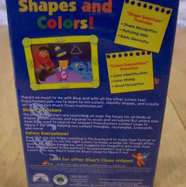 Blue's Clues SHAPES and COLORS! VHS VIDEO NEW eBay