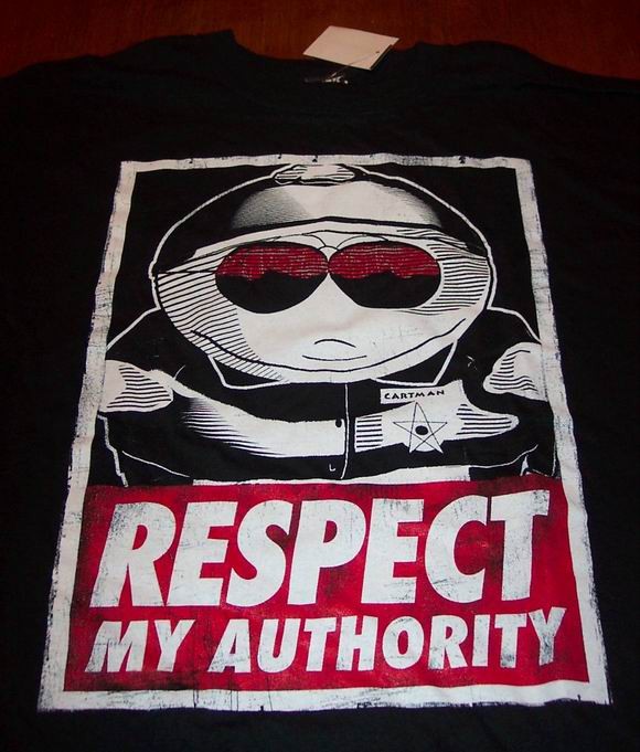 cartman t shirt respect my authority