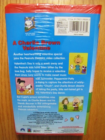 Peanuts Classic A Charlie Brown Valentine VHS Video New Snoopy EBay