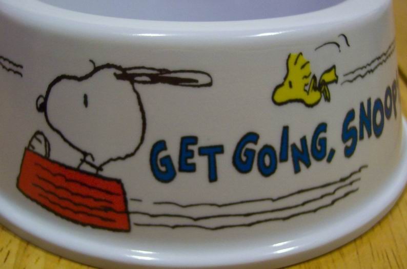 Peanuts SNOOPY PET DOG DISH FOOD BOWL New