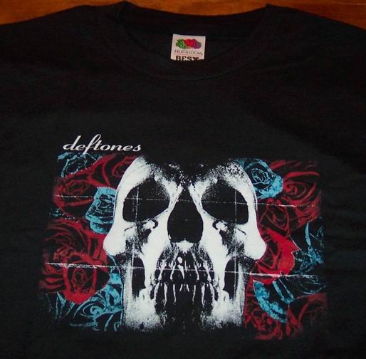 Deftones Skull Roses T Shirt Large NEW | eBa