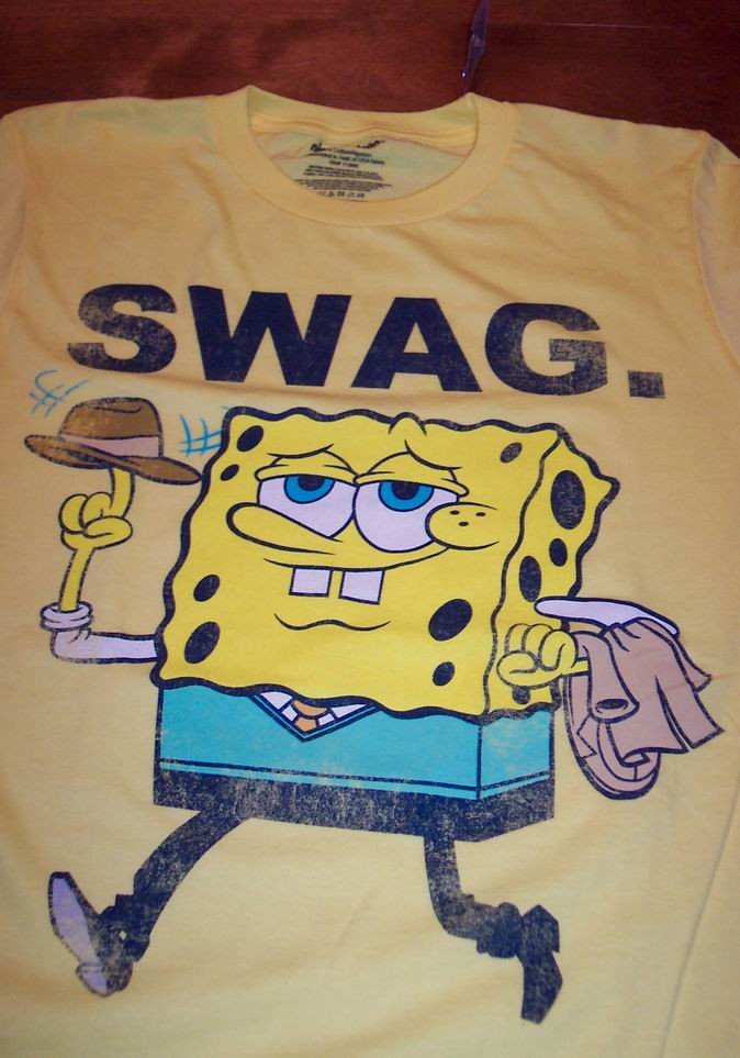 SPONGEBOB SQUAREPANTS Nickelodeon SWAG TShirt LARGE NEW w/ tag eBay