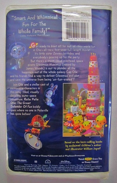 Rolie Polie Olie The Great Defender Of Fun Dvd Disney Playhouse Rolie Polie Olie THE GREAT DEFENDER OF FUN VHS VIDEO