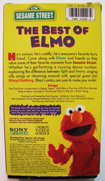 Sesame Street THE BEST OF ELMO VHS VIDEO | eBay