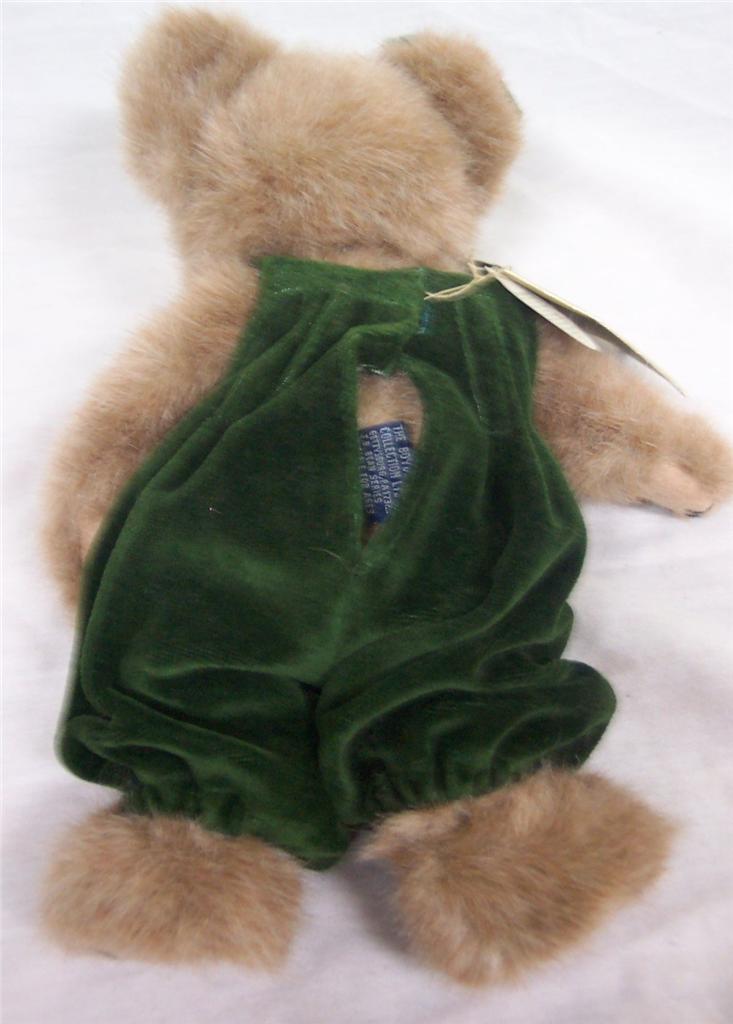 Boyds TEDDY BEAR IN GREEN OVERALLS 10" Plush STUFFED ANIMAL Toy eBay