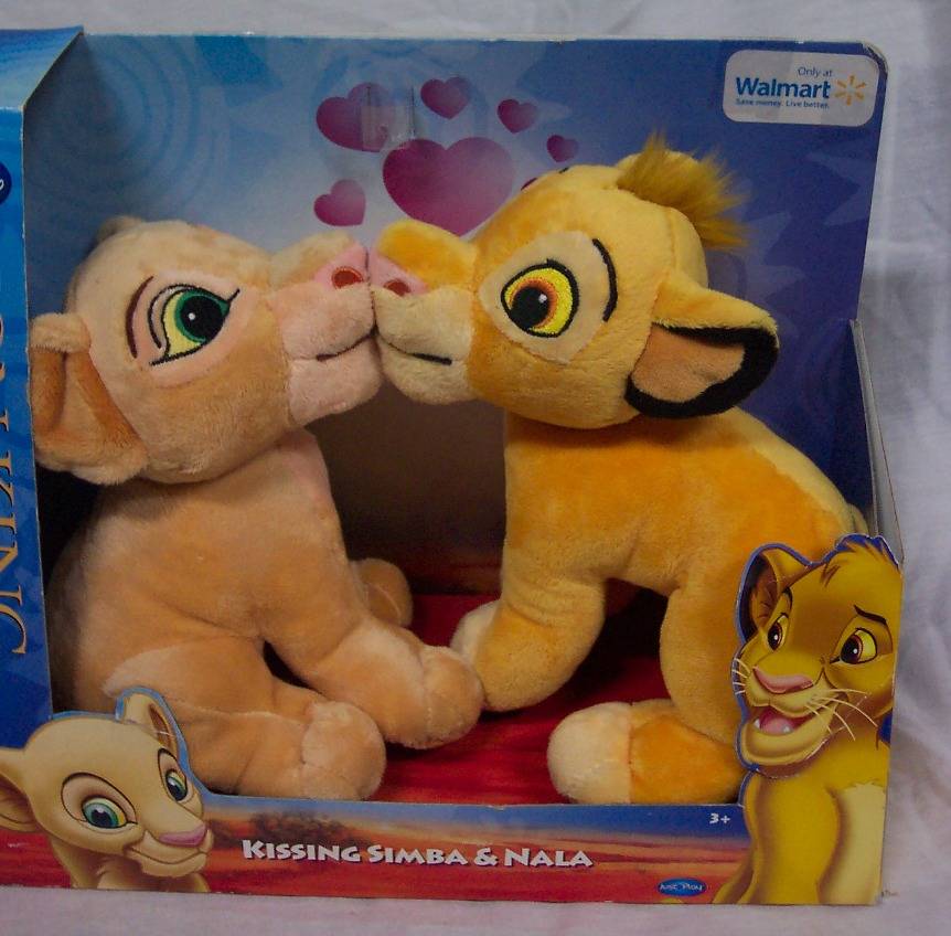 simba and nala stuffed animals kissing