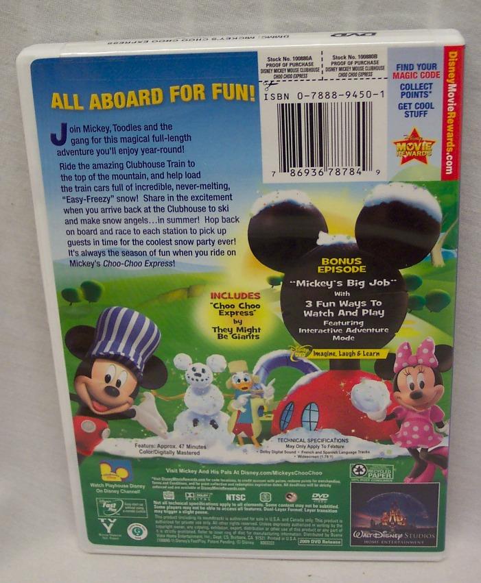 Walt Disney Mickey Mouse Clubhouse Choo Choo Express Dvd Video Ebay