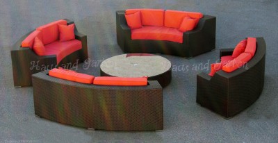  Sectional Sofa on Round Outdoor Wicker Sectional Sofa Patio Furniture Ocn   Ebay