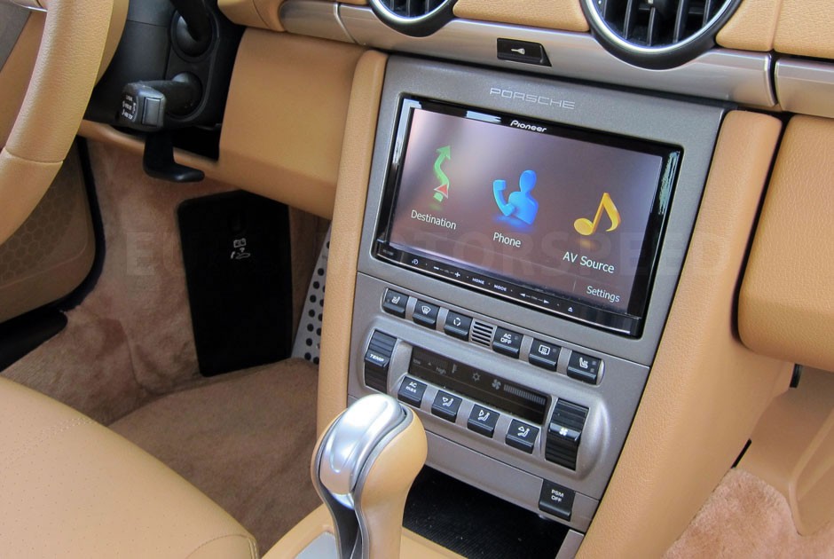 Porsche Boxster Gen1 Double Din Stereo Fitting Kit Black and Amplifier Adaptor
