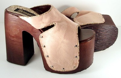 tan slip on heel sandals