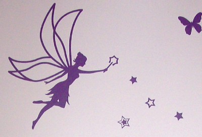 Fairy Wall Stickers on Fairy Princess Wall Stickers Removable Butterfly Purple   Ebay