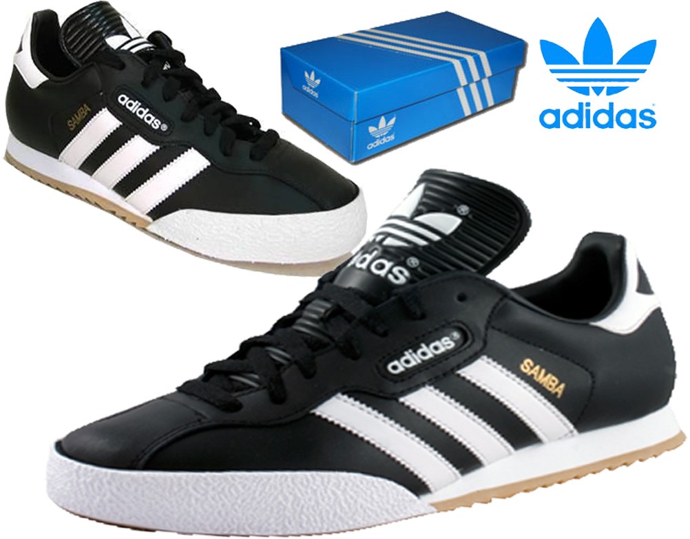 NEW MENS ADIDAS ORIGINALS SAMBA SUPER BLACK TRAINERS UK 7 8 8.5 9 9.5 10 11 12 | eBay