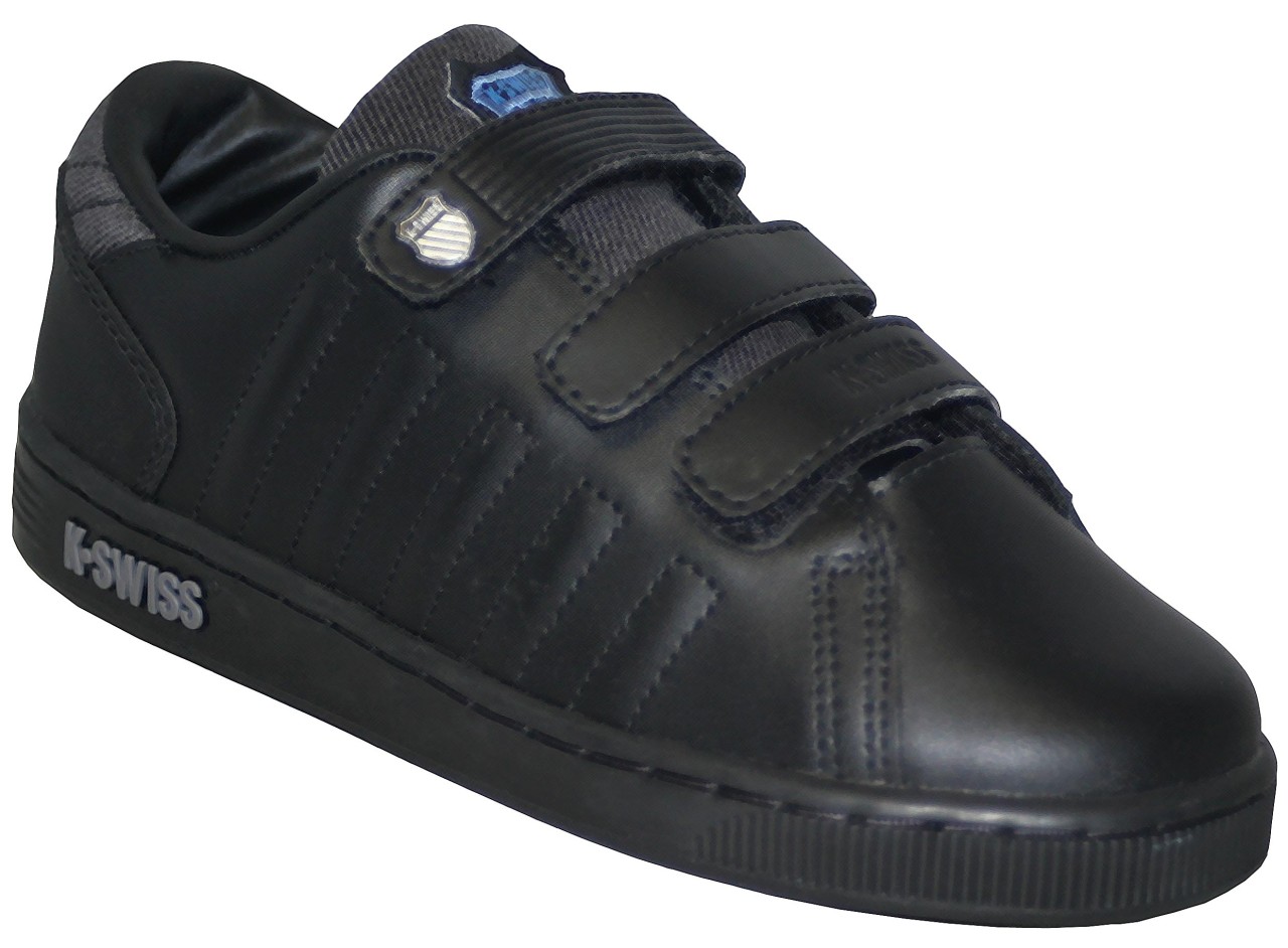 Boys black strap trainers Clearance