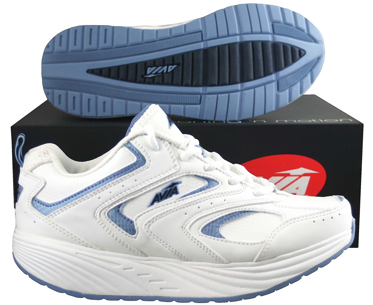 New WOMENS Avia WALKING Avi-Motion WHITE Trainers SIZE | eBay