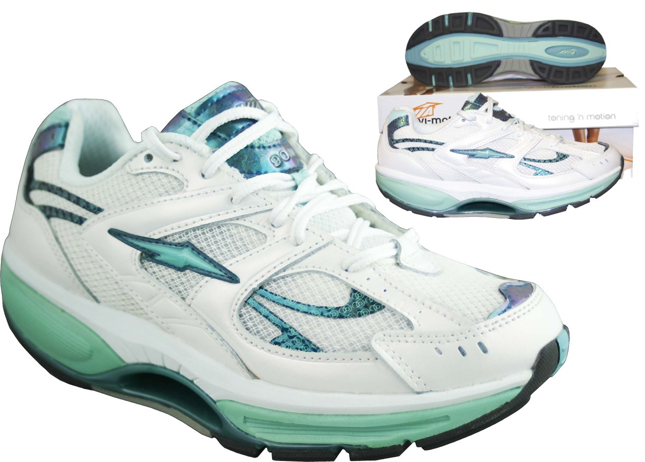 New WOMENS Avia iBURN AviMotion WHITE Trainers SIZE