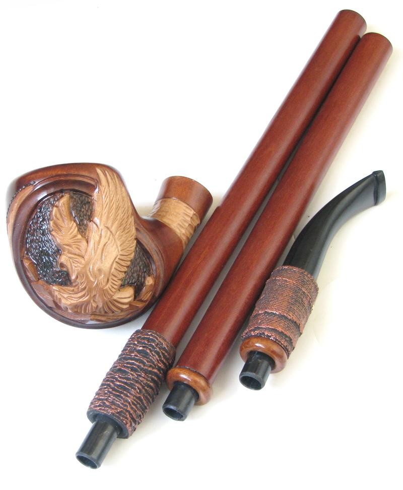 UNIQUE Extra Long Hand Carved Smoking Pipe/Pipes/HOOKAH "EAGLE"+GIFT SET!