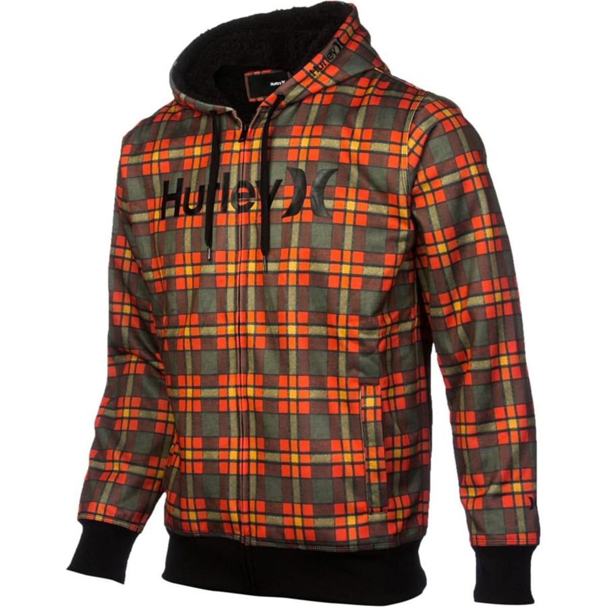 *NWT*2012' HURLEY TEXTURE MEN'S FULLZIP HOODIE*BLAZE ORANGE*ASSORTED SIZES* eBay