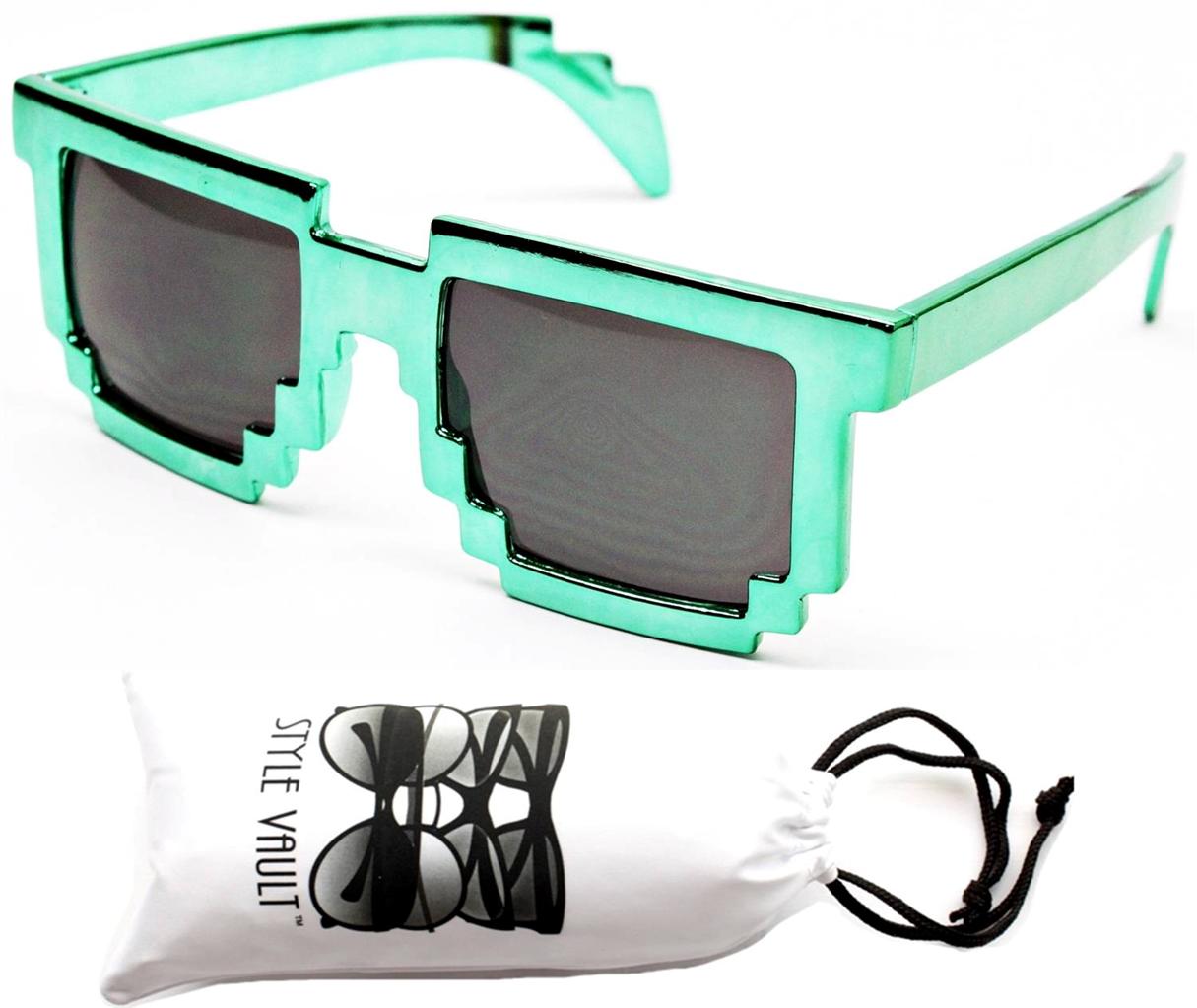 W146 Vp Style Vault Pixelated Minecraft Cleardark Lens Fun Wayfarer Sunglasses Ebay 