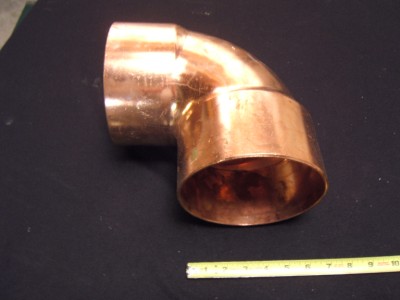 Copper Pipe Fitting - 6 Inch 90 Degree - New !! | eBay