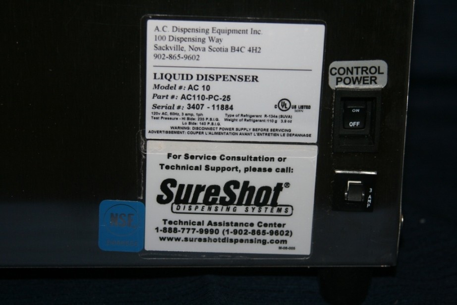 Sure Shot AC10 Refrigerated Cream Milk Dispenser New eBay