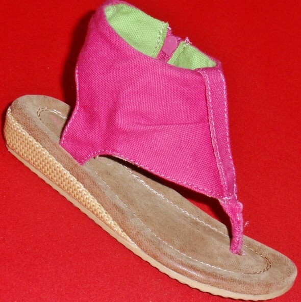 NEW-Girl-039-s-Toddler-039-s-CARTER-039-S-MADAME-Pink-Canvas-Sandals-Thongs-Wedge-Dress-Shoe