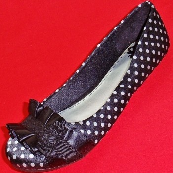 black and white polka dot dress shoes