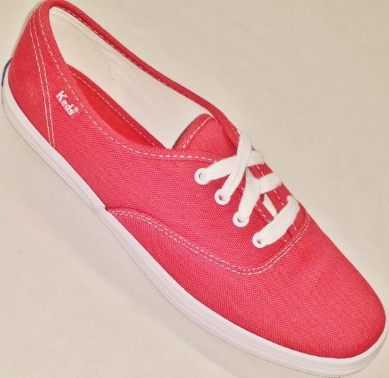 NEWWomensRedKEDSCHAMPIONWF31300CanvasCasualWalkingSneakersShoes